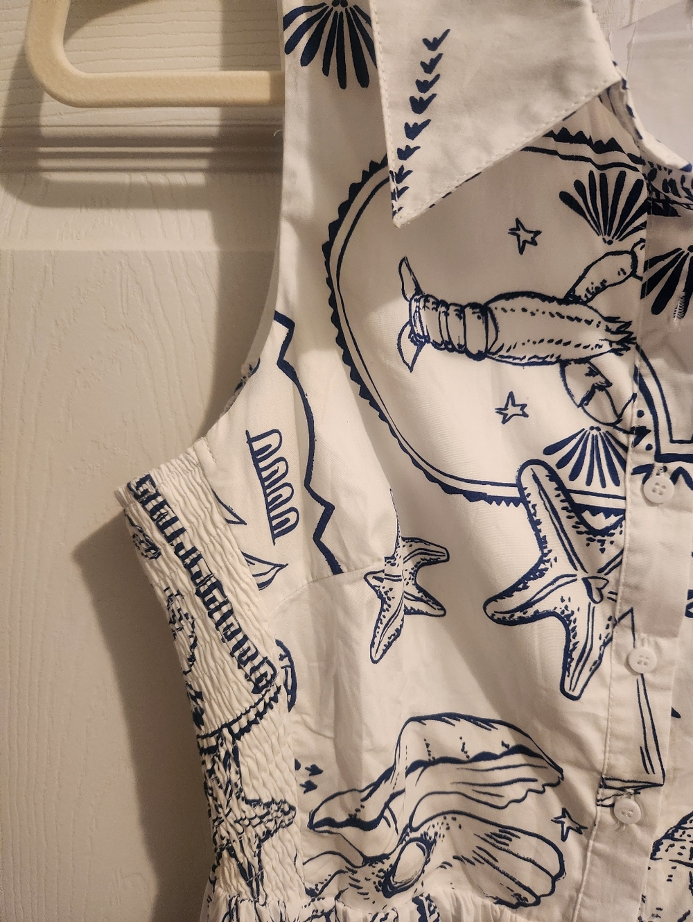 NWT Sugar Lips Button Down Nautical Midi Dress - Picture 4 of 7